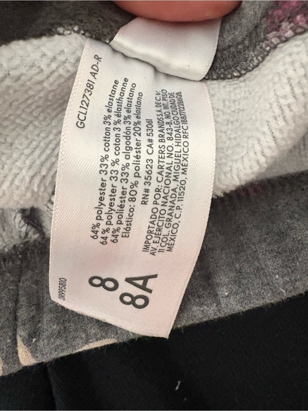 Kids 5-Pack Stretch Knit Leggings - Navy, Gray, Floral, Butterfly, Black - Picture 4 of 5